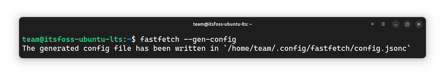 Generate Fastfetch config file