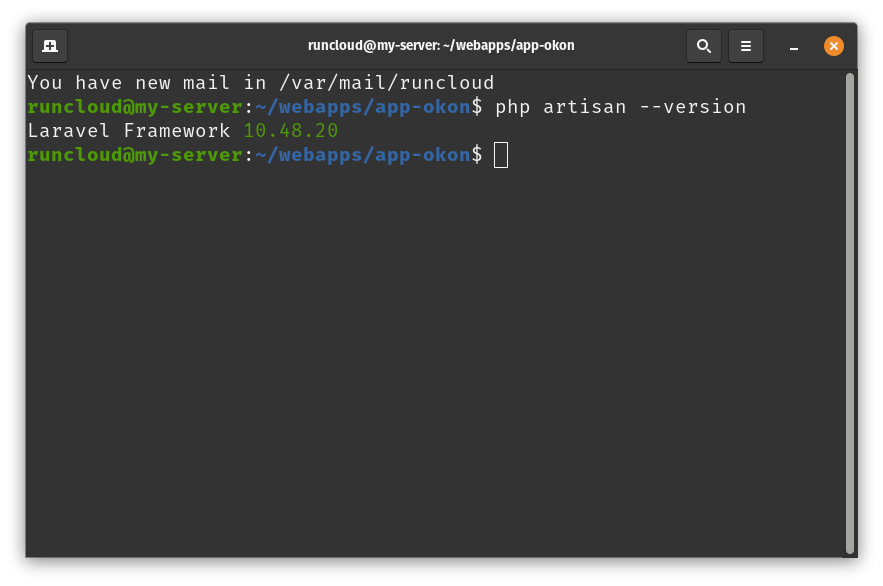 Laravel Project Version via CLI