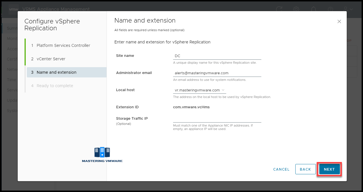 configure-vsphere-replication8-8-5