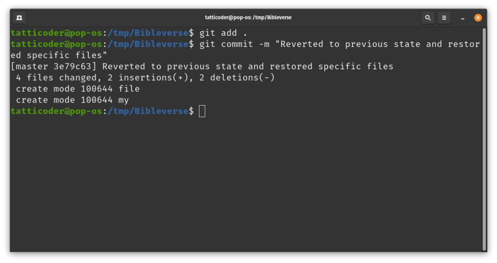 Git add and commit