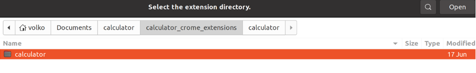 Loading zip file in to extensions window