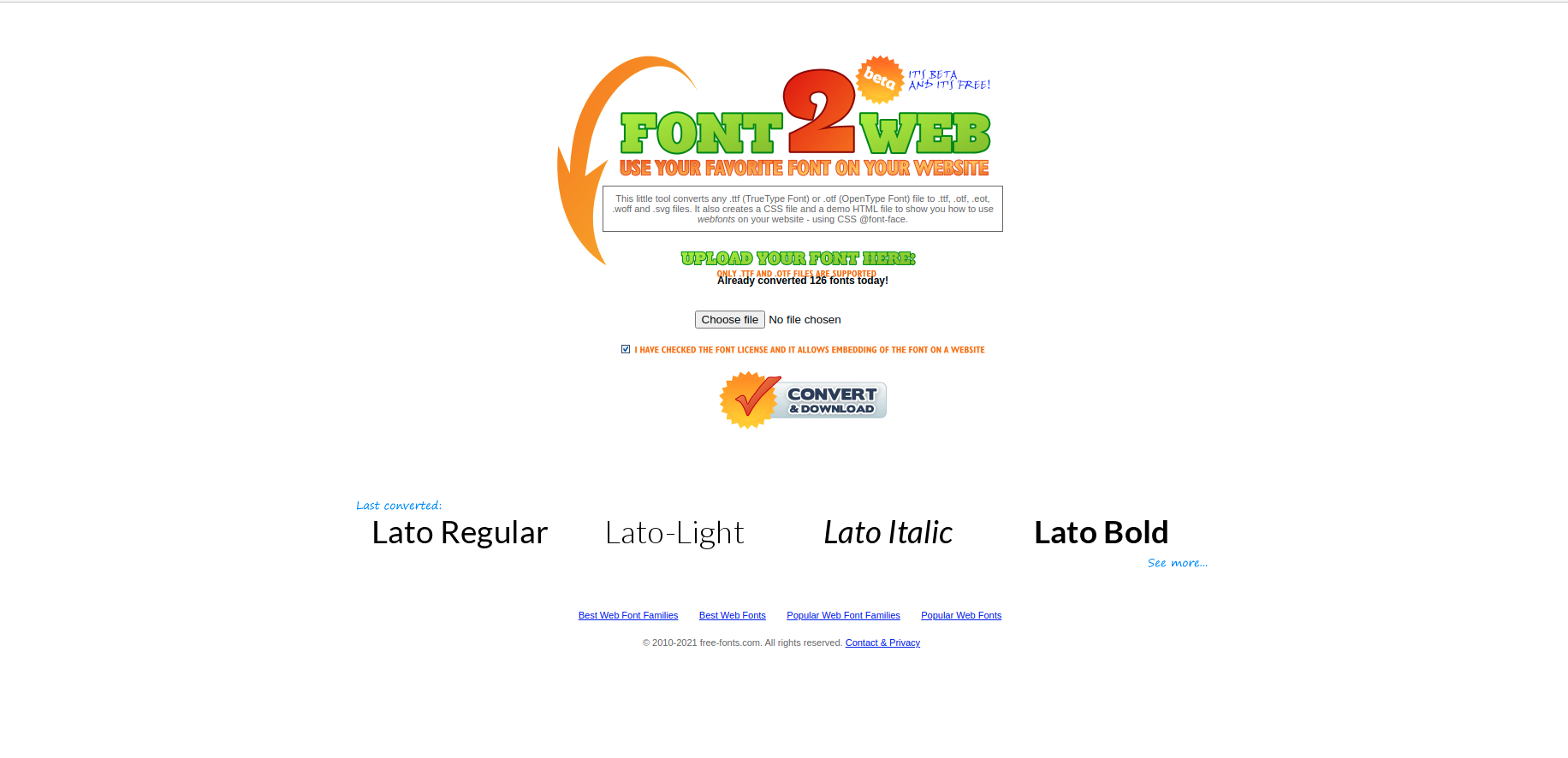 font-to-web