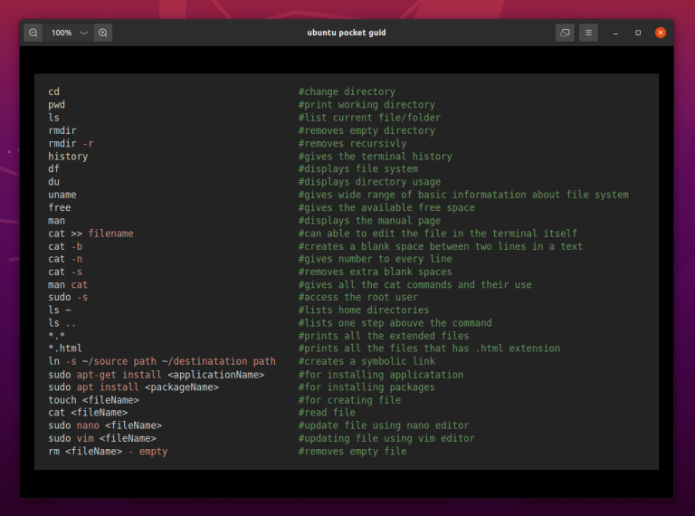 Ubuntu Commands Quick Reference and Cheatsheet for Developers