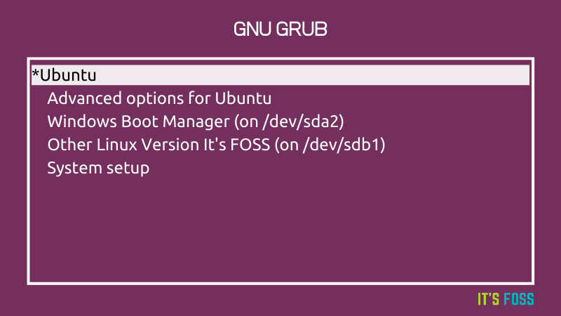 gnu grub screen illustration