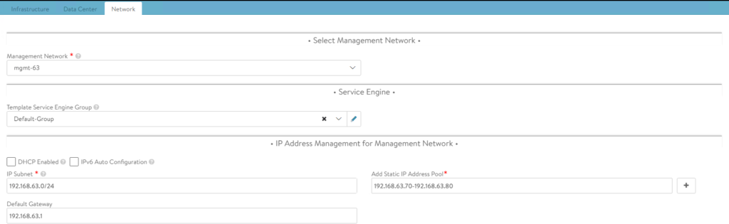 avi tanzu napp default cloud configuration