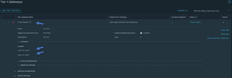 NSX-T Federated VCF Regions (VCF Multi-Region)