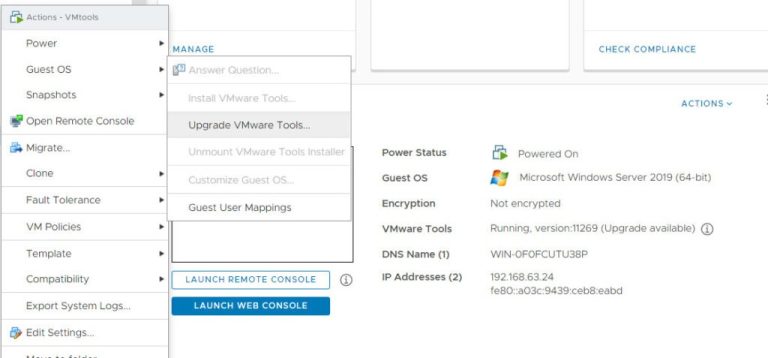 ESXi 7.0 Update 1C VMware Tools Not Installing | LAB2PROD