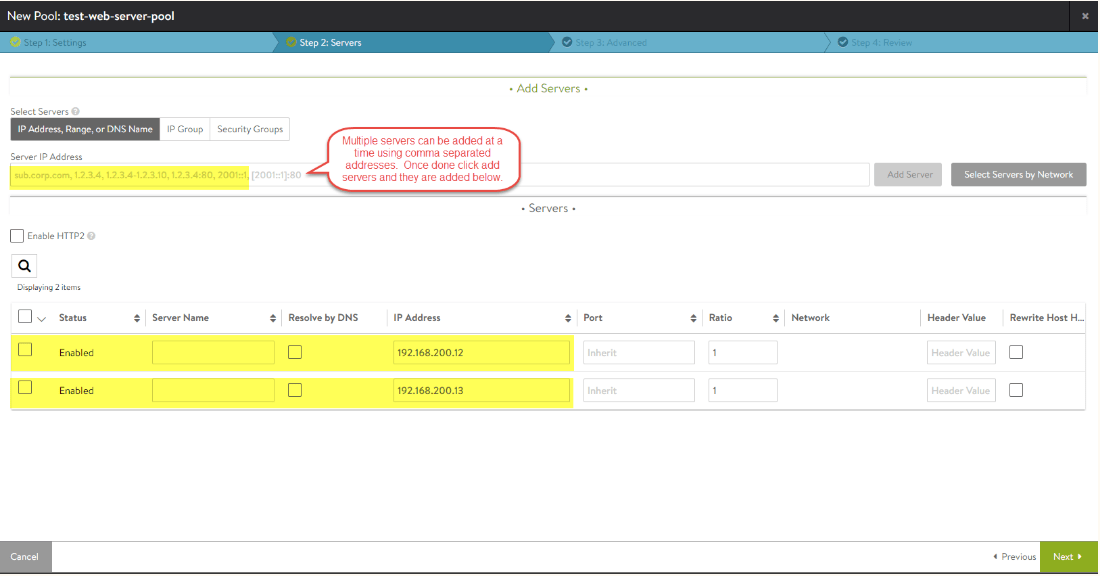 nsx-alb define pool settings