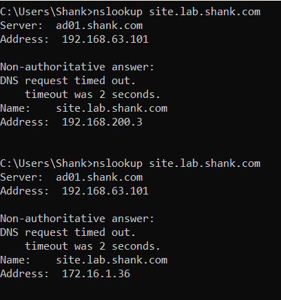 nsx-alb advanced load balancer nslookup from client