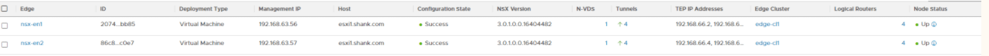 nsx-t edge cluster healthy