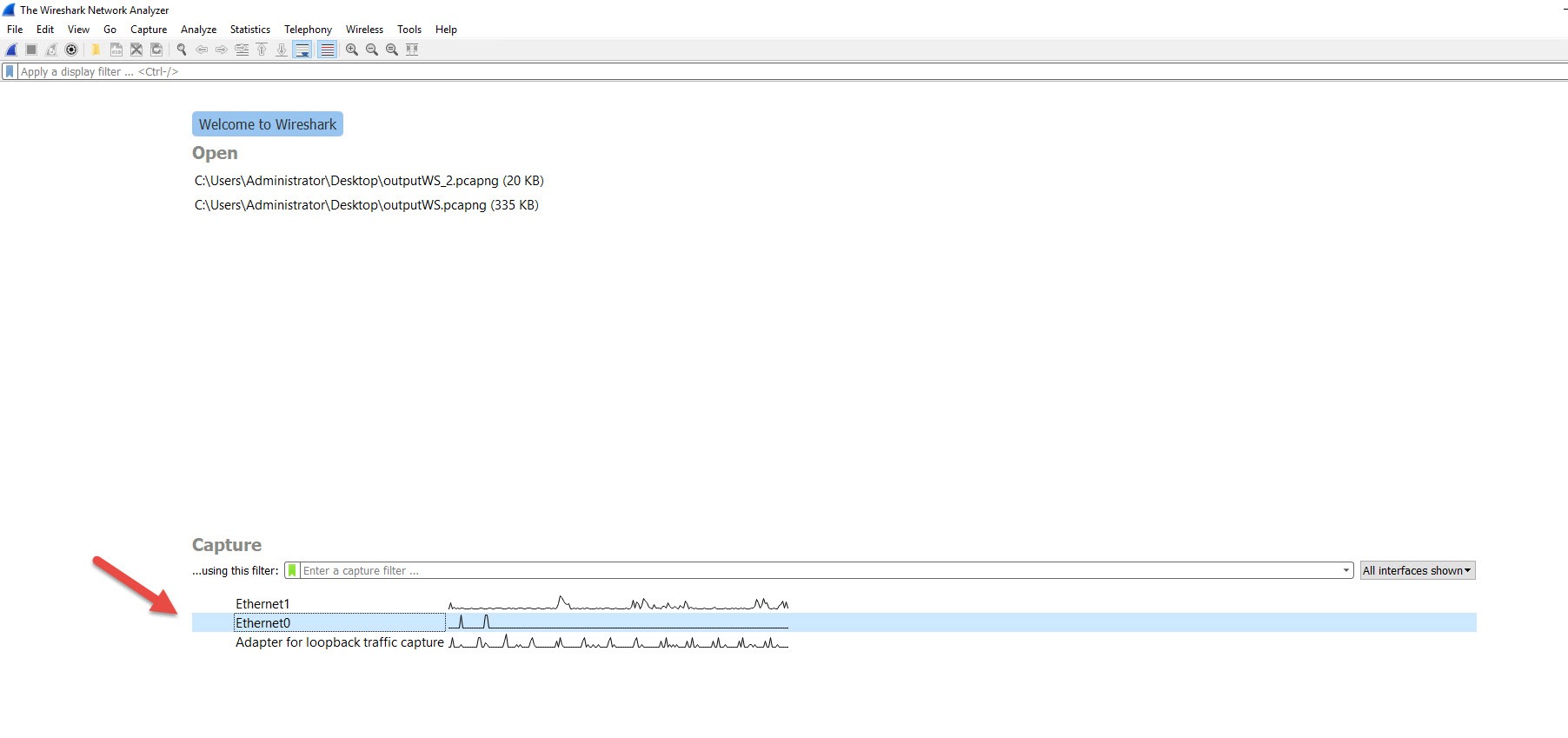 wireshark packet capturing