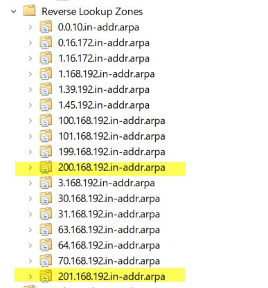 nsx dns reverse zone