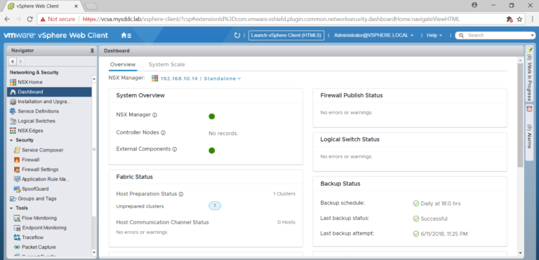 Step-By-Step: Install and Configure NSX Manager 6.4.1