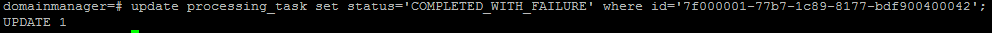 sddc manager postgres mark task as failed