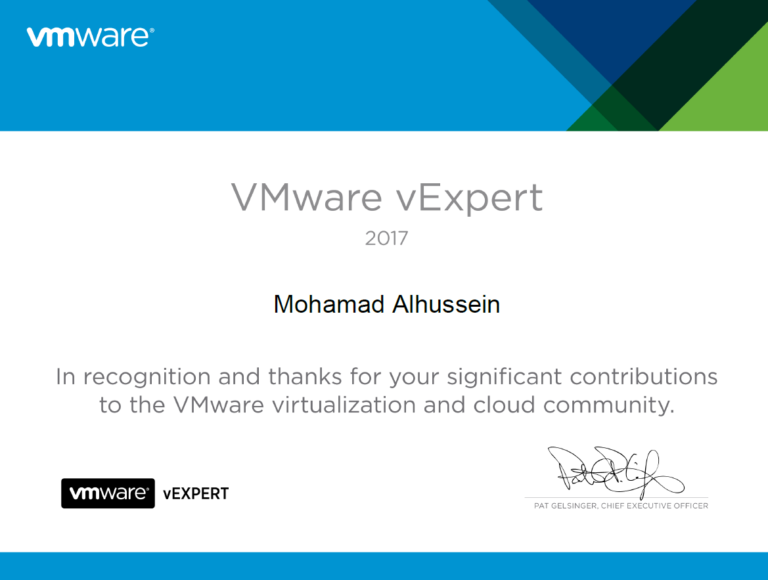 vExpert 2018 Award Announcement