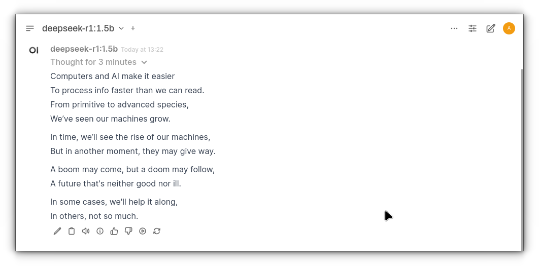 poem written by deepseek ai