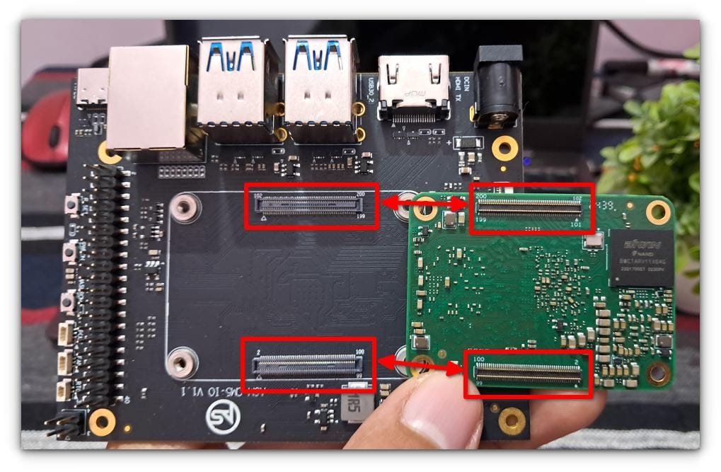 aligning the io board with cm5 