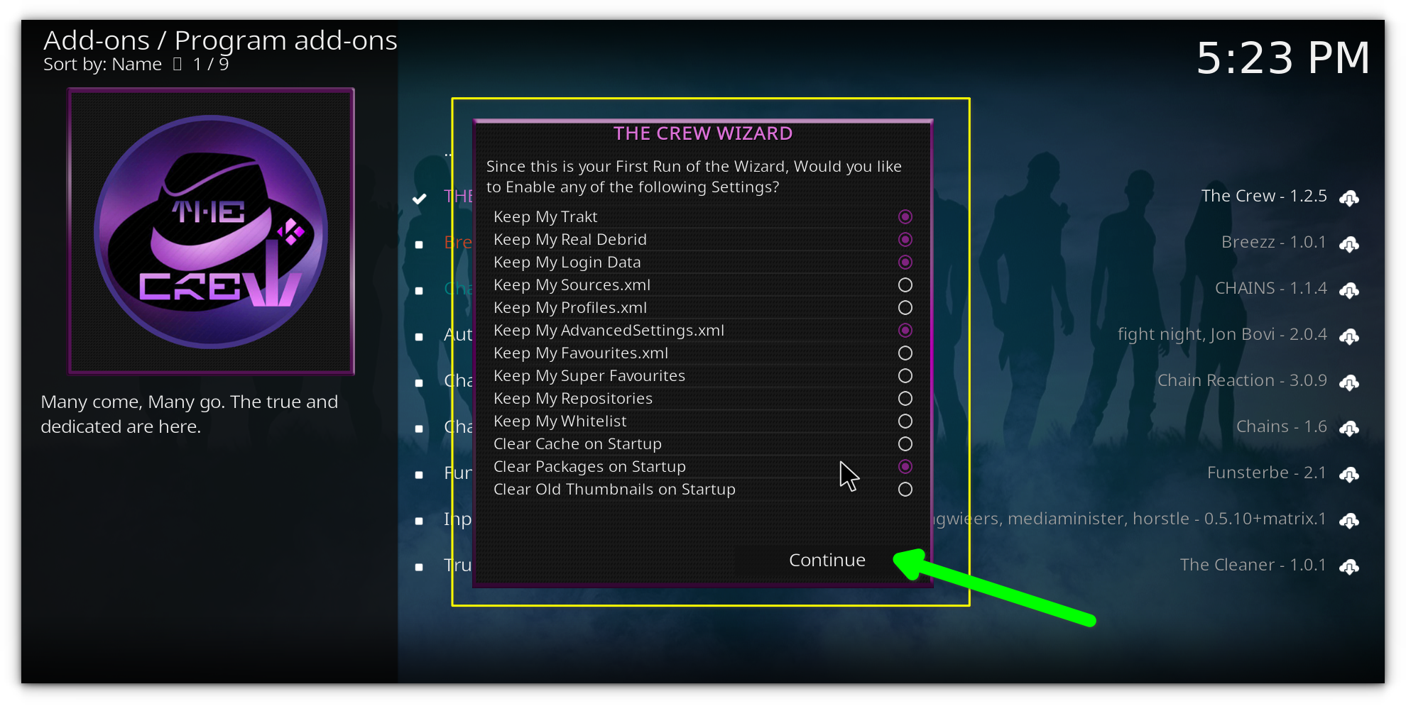 the crew wizard addons list