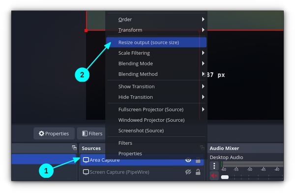 Record Windows and Cropped Area in OBS Studio