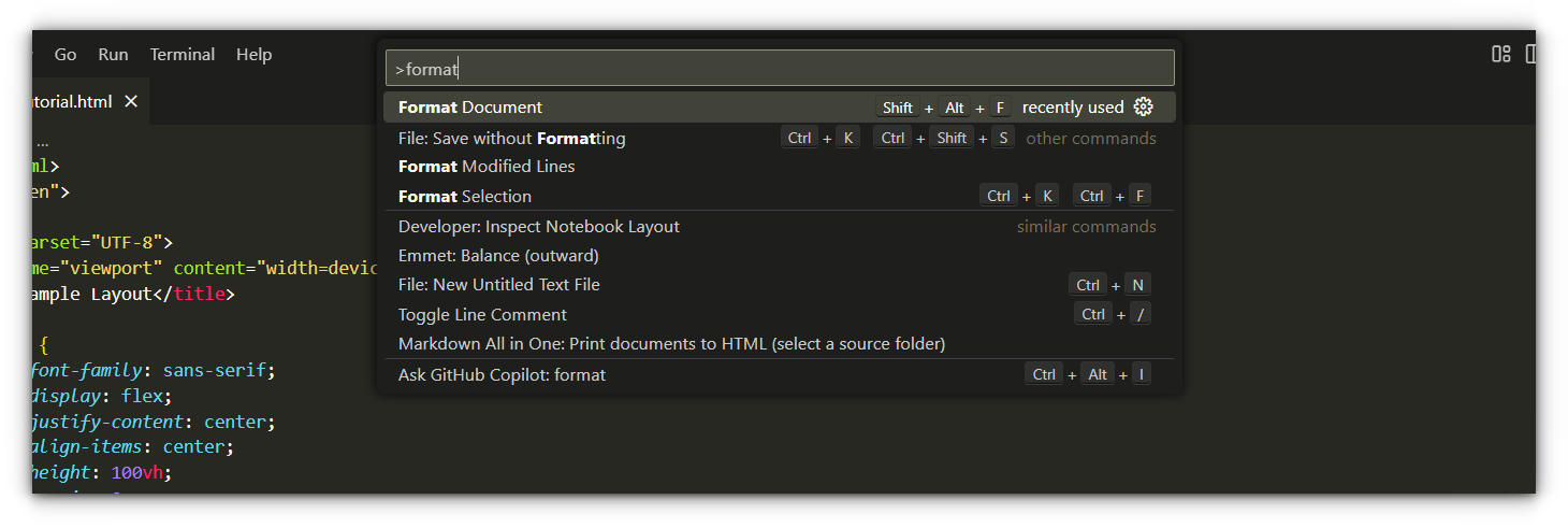 format document to apply indentation changes