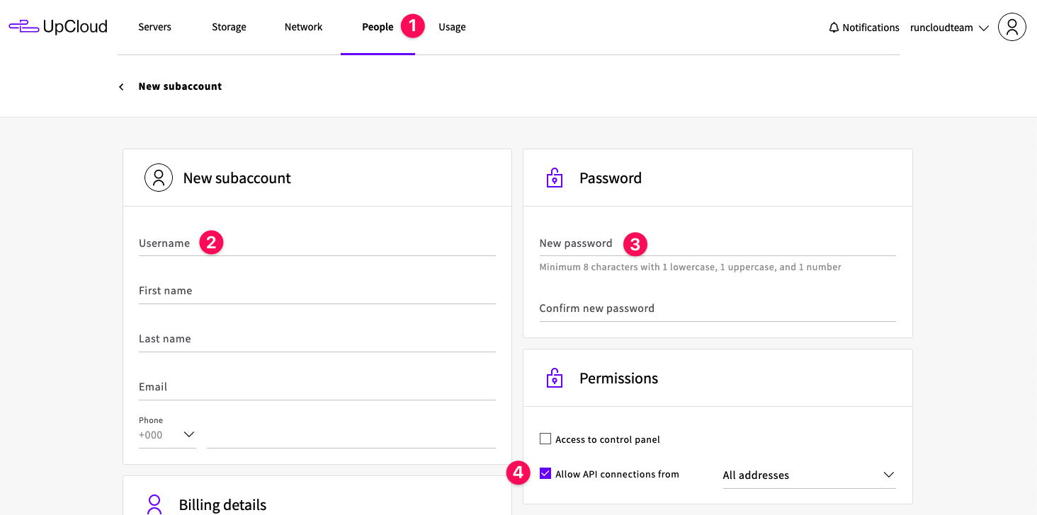 creating API key
