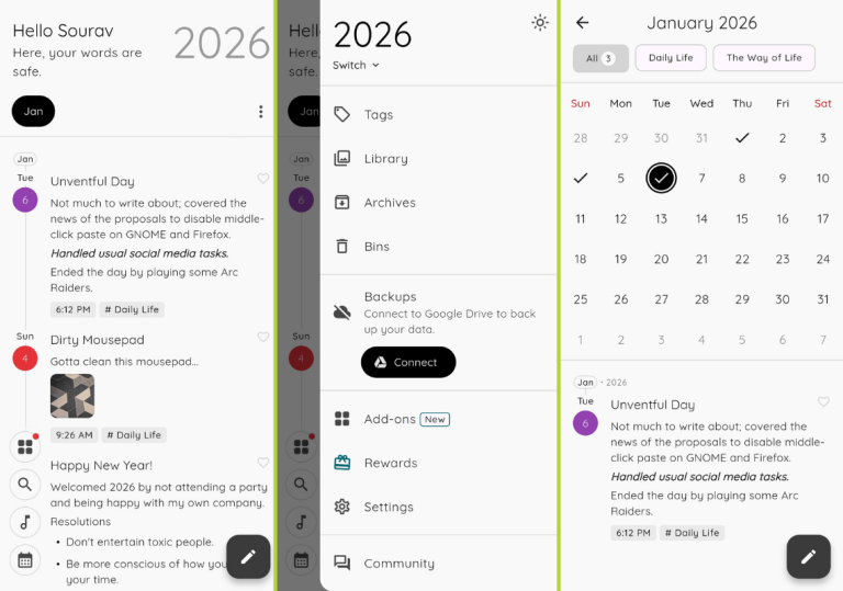 The Open Source Diary App for Android That Organizes Your Life on a Timeline