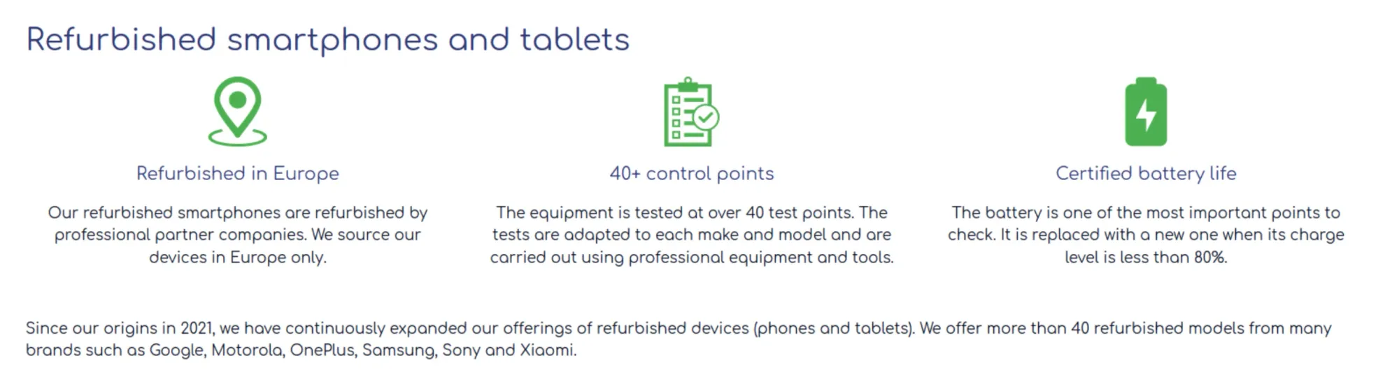 refurbished devices on iode