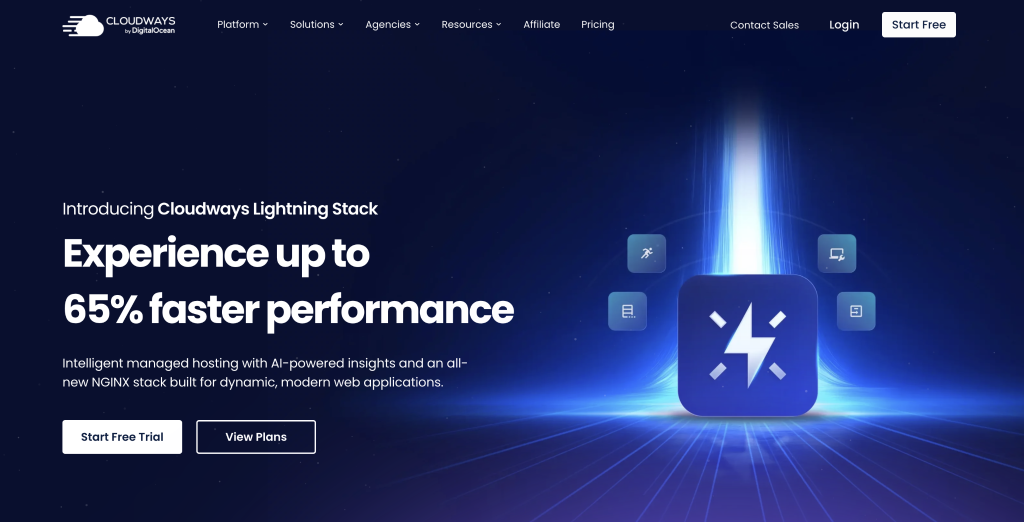 Cloudways website homepage