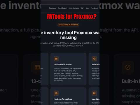 Looking for a Proxmox RVTools? #homelab #homeserver #proxmox #selfhosting